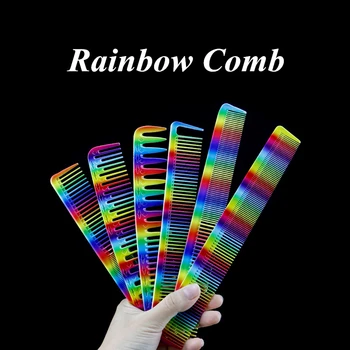 Hairdressing Anti-Static Rainbow Hair Comb Double Head Entangled Heat Resistant Straight Comb Pro Salon Hair Styling Tool G0718
Hairdressing Anti-Static Rainbow Hair Comb Double Head Entangled Heat Resistant Straight Comb Pro Salon Hair Styling Tool G0718