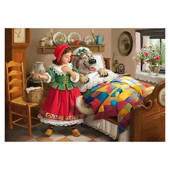 Cross Stitch Full Square Diamond Embroidery Bed Kids Room Lovely DIY 5D Diamond Painting Little Red Riding Hood Grandma Wolf
Cross Stitch Full Square Diamond Embroidery Bed Kids Room Lovely DIY 5D Diamond Painting Little Red Riding Hood Grandma Wolf
