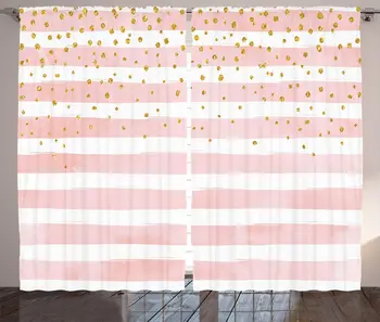 Modern Curtains by Ambesonne Striped Pattern in Pastel Colors with Vivid Colored Dots Shabby Art Print Living Room Bedroom
Modern Curtains by Ambesonne Striped Pattern in Pastel Colors with Vivid Colored Dots Shabby Art Print Living Room Bedroom