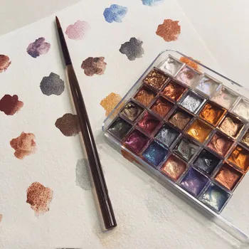 Ins Metal Pearlescent Watercolor Color 30-color Separate Watercolor Set Nail Dye Special Bright Pearlescent Solid Watercolor Set 
Ins Metal Pearlescent Watercolor Color 30-color Separate Watercolor Set Nail Dye Special Bright Pearlescent Solid Watercolor Set