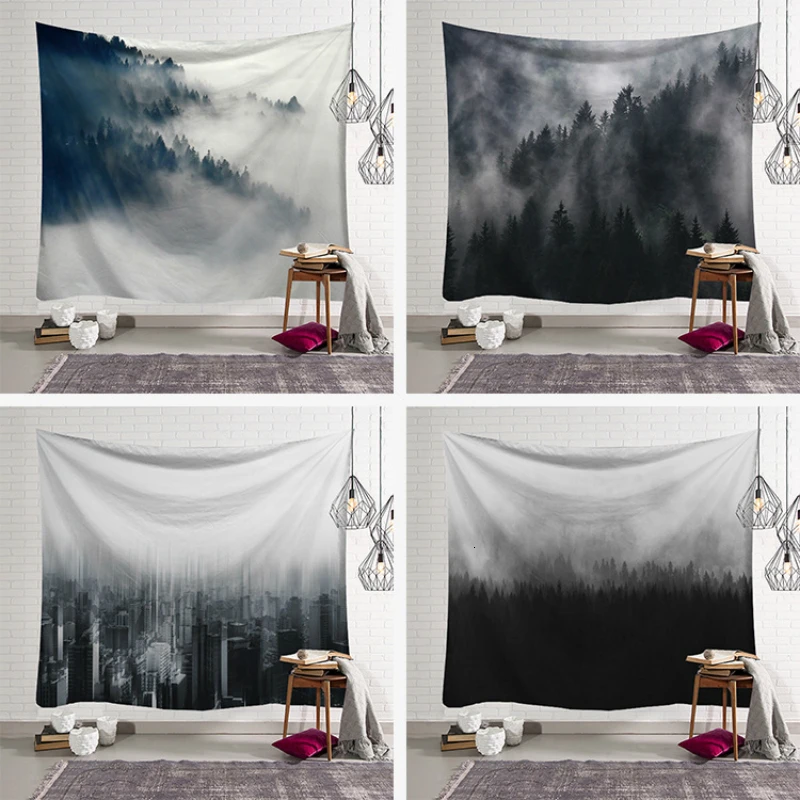 Nordic Modern Wall Hanging Tapestry Foggy Forest Printing Tapestry Travel Beach Throw Towel Background Decor Blanket Shawl Mat
Nordic Modern Wall Hanging Tapestry Foggy Forest Printing Tapestry Travel Beach Throw Towel Background Decor Blanket Shawl Mat