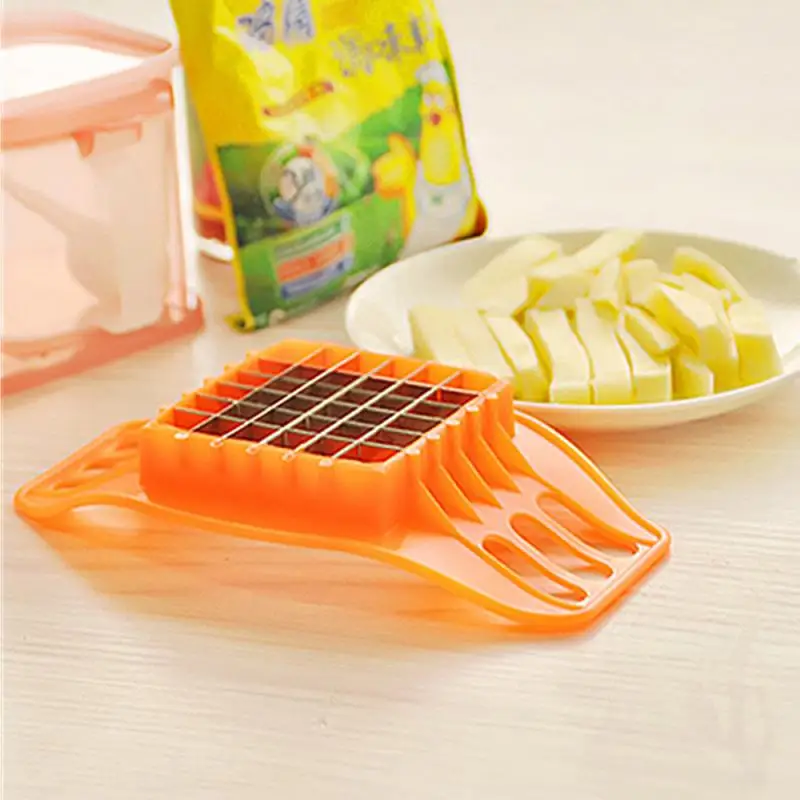 1PC French Fries Cutter Stainless Steel Cutter Fruit Slicer Chopper Chipper Tool Carrot Vegetable Slicer Chopper Chips Making