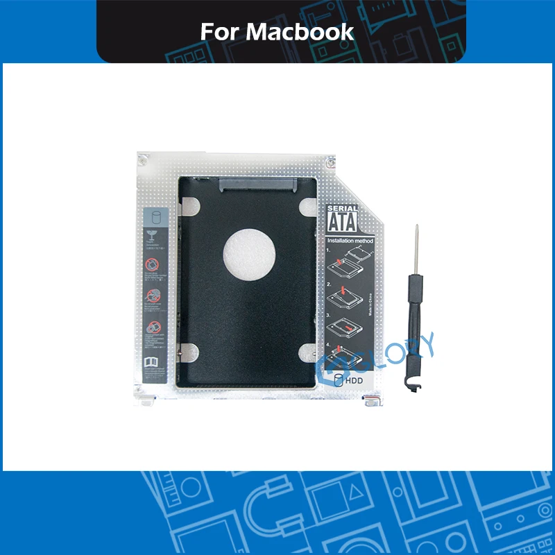 2.5'' 9.5mm 2nd HDD SDD Hard Disk Drive Caddy Adapter for MacBook Pro MD313 MD314 MD318 MD322 MD311
2.5'' 9.5mm 2nd HDD SDD Hard Disk Drive Caddy Adapter for MacBook Pro MD313 MD314 MD318 MD322 MD311