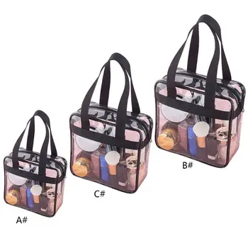 PVC Clear Tote Portable See Through Gym/Cosmetic Toiletry Bag Travel Storage Bag Q0KE
PVC Clear Tote Portable See Through Gym/Cosmetic Toiletry Bag Travel Storage Bag Q0KE