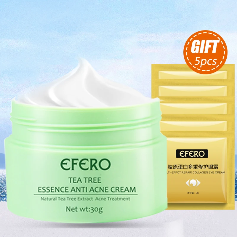EFERO Tea Tree Essence Anti Acne Cream for Face Cream Anti-Aging Anti Winkles Collagen Eye Cream Lifting Firming Skin Care
EFERO Tea Tree Essence Anti Acne Cream for Face Cream Anti-Aging Anti Winkles Collagen Eye Cream Lifting Firming Skin Care