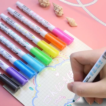 8pcs/set Double Line Marker Highlighter Creative Fantasy Outline Pens Diy Art Painting Drawing Supplies Office School Stationery
8pcs/set Double Line Marker Highlighter Creative Fantasy Outline Pens Diy Art Painting Drawing Supplies Office School Stationery