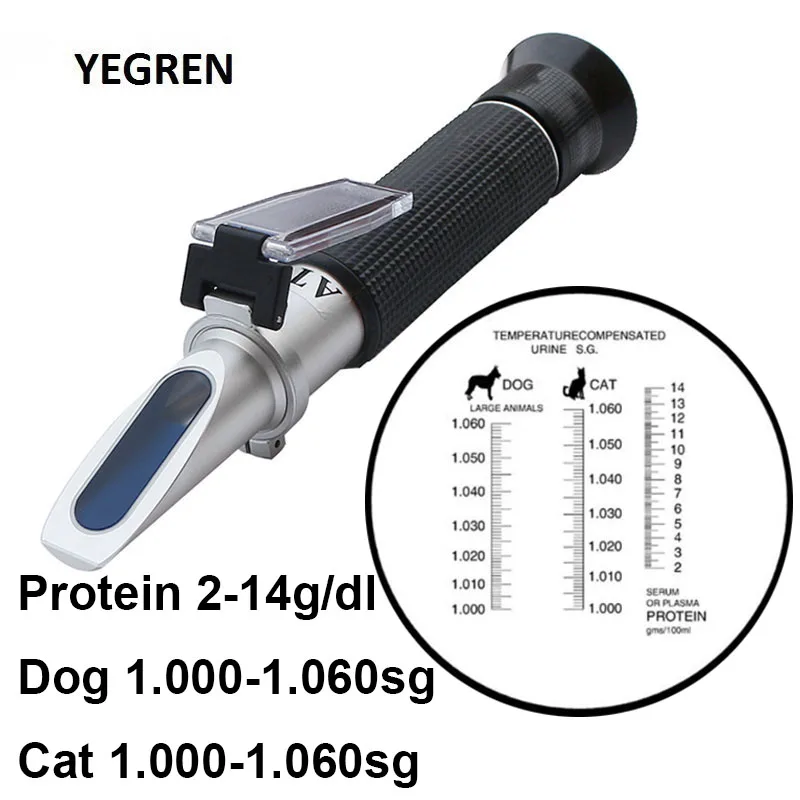 Household Dog / Cat Urine Hydrometer Pet Serum Protein Tester Urine Specific Gravity Refractometer for Veterinary Pet Detection
Household Dog / Cat Urine Hydrometer Pet Serum Protein Tester Urine Specific Gravity Refractometer for Veterinary Pet Detection