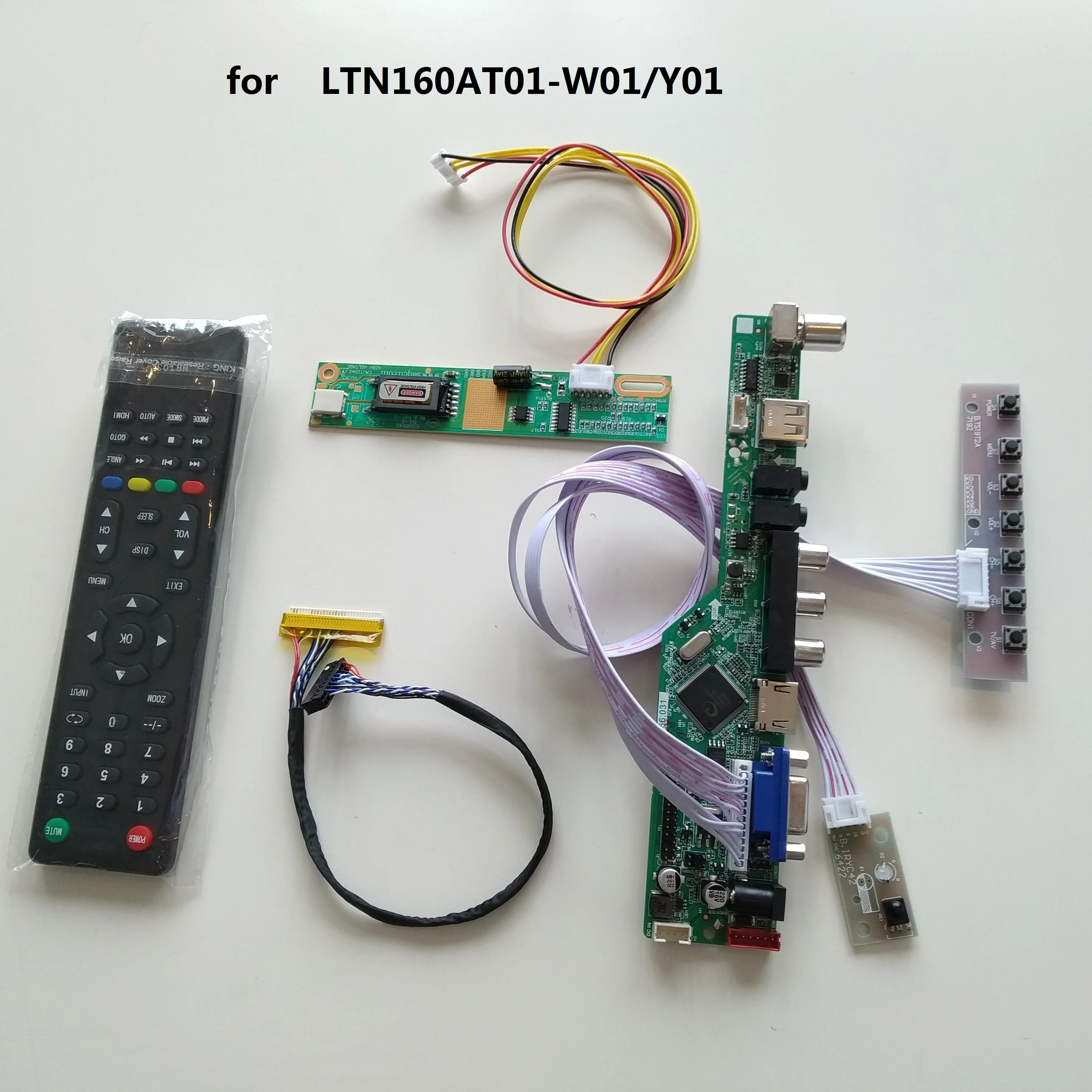 TV LCD LED RF VGA AV USB LED Mother Board DIY KIT For LTN160AT01-W01/LTN160AT01-Y01 16" 1366*768 Screen Monitor
TV LCD LED RF VGA AV USB LED Mother Board DIY KIT For LTN160AT01-W01/LTN160AT01-Y01 16" 1366*768 Screen Monitor
