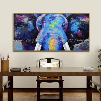Arthyx Hand Painted Knife Elephant Oil Painting On Canvas Modern Abstract Animal Pop Art Wall Picture For Living Room Home Decor
Arthyx Hand Painted Knife Elephant Oil Painting On Canvas Modern Abstract Animal Pop Art Wall Picture For Living Room Home Decor