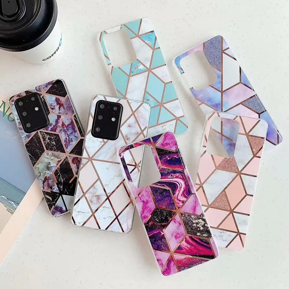 Electroplating Splicing Marble Phone Case For Samsung Galaxy S20 + S20 Ultra A51 A71 Note10 Smooth Soft Protection Back Cover
Electroplating Splicing Marble Phone Case For Samsung Galaxy S20 + S20 Ultra A51 A71 Note10 Smooth Soft Protection Back Cover