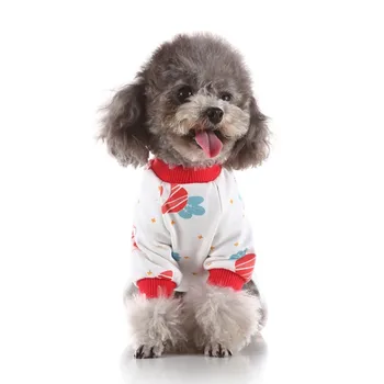 Pet Four-legged Pajamas Cotton Fabric Comfortable Breathable Durable Fashion Cute Printed Pet Dog Clothes 
Pet Four-legged Pajamas Cotton Fabric Comfortable Breathable Durable Fashion Cute Printed Pet Dog Clothes