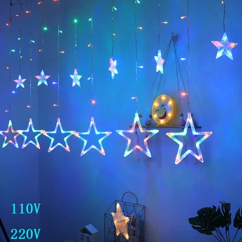 220V EU Plug LED Star Christmas Curtains lights Indoor/Outdoor Garland string fairy Lamp For Holiday Wedding Party Decoration
220V EU Plug LED Star Christmas Curtains lights Indoor/Outdoor Garland string fairy Lamp For Holiday Wedding Party Decoration
