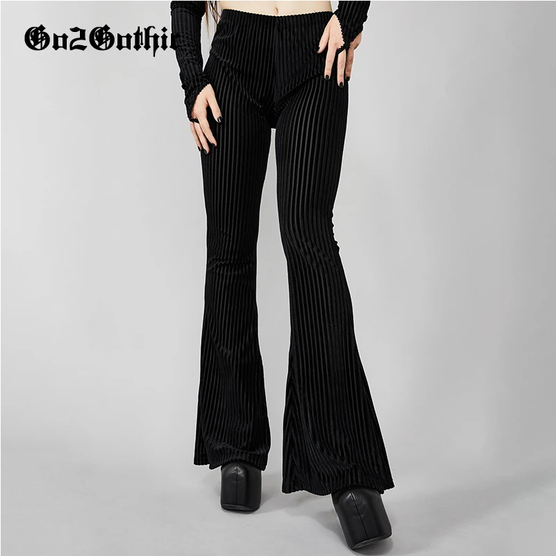 Gothic Dark Vintage High Waist Flared Pants Women Slim Legging Casual Elegant Ladies Trouser Pitted Girl Wide-leg Pants
Gothic Dark Vintage High Waist Flared Pants Women Slim Legging Casual Elegant Ladies Trouser Pitted Girl Wide-leg Pants