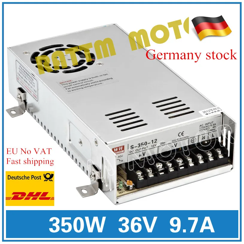 350W 36V Switch Power Supply DC power S-350-36 9.7A CNC Router Single Output Foaming Mill Cut Laser Engraver Plasma
350W 36V Switch Power Supply DC power S-350-36 9.7A CNC Router Single Output Foaming Mill Cut Laser Engraver Plasma