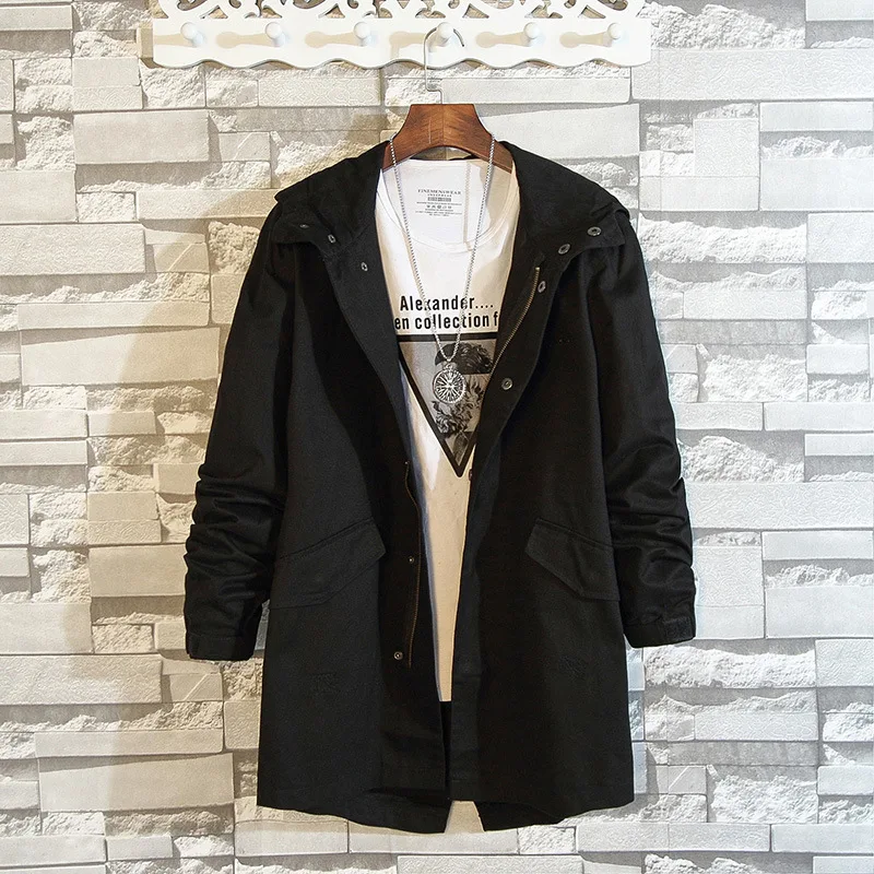 2018 Autumn Clothing Men Loose-Fit Japanese-style Retro Mid-length Workwear Coat Hooded Jacket Trench Coat
2018 Autumn Clothing Men Loose-Fit Japanese-style Retro Mid-length Workwear Coat Hooded Jacket Trench Coat