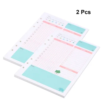 

1/2pc Colorful A5 Size 6 Holes Loose Leaf Paper Filler Paper Refills For Spiral Notebook Daily Planner Notepad Daily Plan Patter