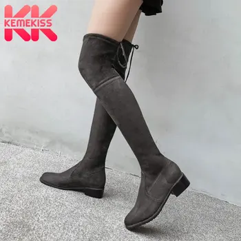 KemeKiss Women Over Knee Boots Thick Heel Pointed Toe Stretch Flock Shoes Slip On Winter Warm Fashion Party Footwear Size 34-42 
KemeKiss Women Over Knee Boots Thick Heel Pointed Toe Stretch Flock Shoes Slip On Winter Warm Fashion Party Footwear Size 34-42