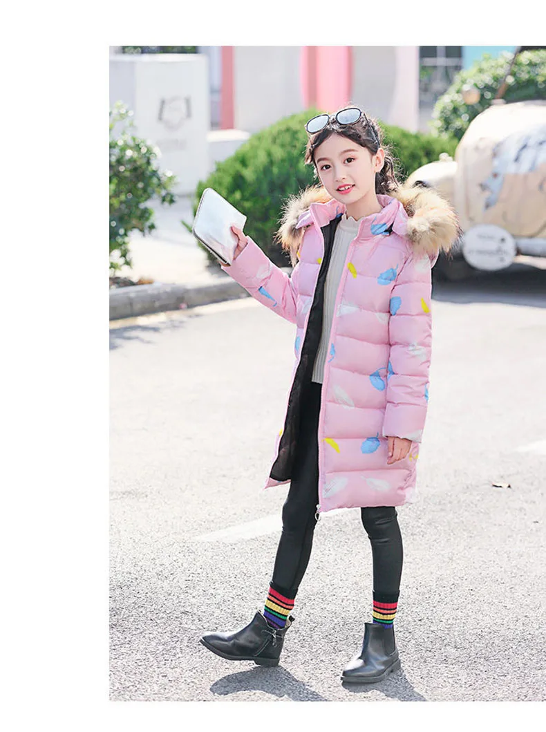 Girls Winter Coats Kids 2019 Winter Jacket For Girls Cotton-padded Clothes Children's Hooded Velour Girls Jackets Outwear 3-12t
