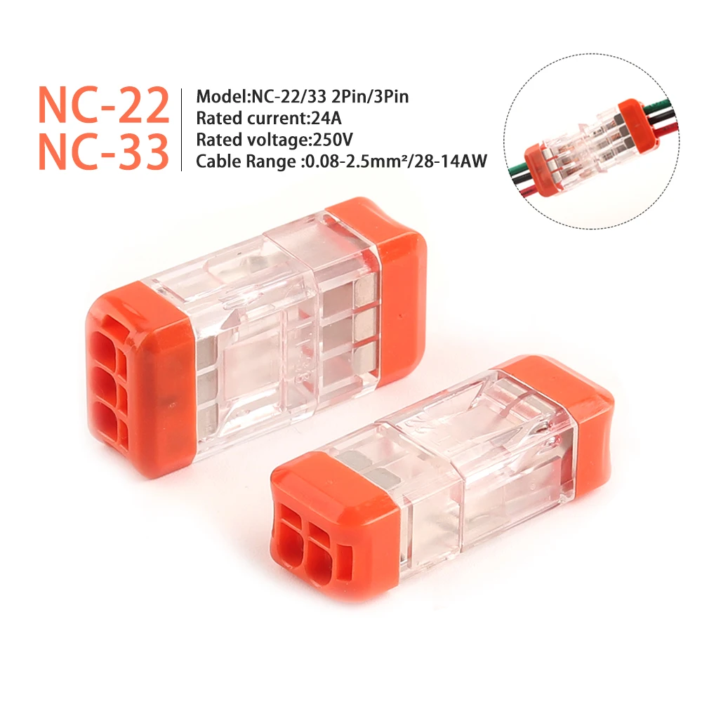 Wire Connector Universal compact electrical LED Car 2/3Pin Wiring Connectors Butt Quick Push-in Docking Conductor Terminal
Wire Connector Universal compact electrical LED Car 2/3Pin Wiring Connectors Butt Quick Push-in Docking Conductor Terminal