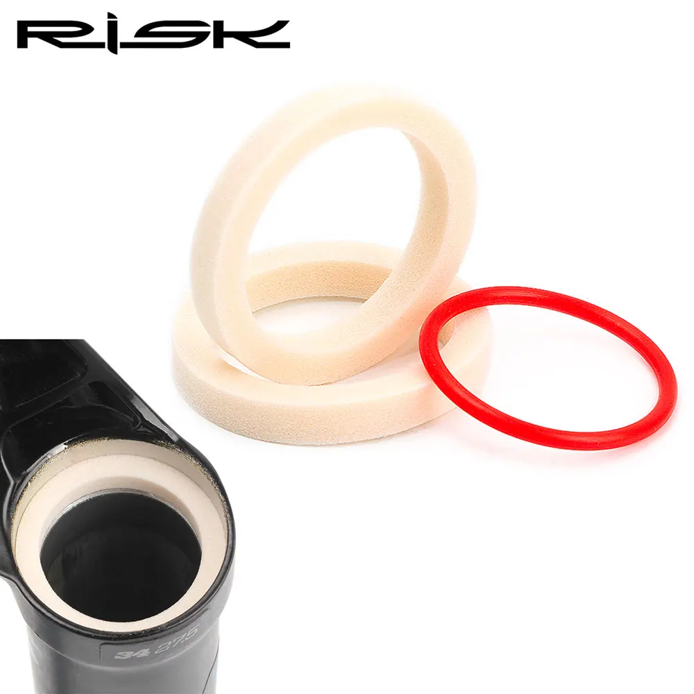 

RISK Bicycle Sponge Ring Oil Sealed Foam Bike Front Fork For Fox Rockshox Manitou 2PCS Sponges Itinerary 0-ring Riding Accessory