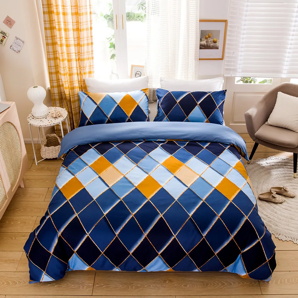 Modern Luxury Quilt Cover Bedding Set Geometric Rhombus Lattice Bed Linens Duvet Cover Pillowcase Bedclothes Queen King Size 2/3
Modern Luxury Quilt Cover Bedding Set Geometric Rhombus Lattice Bed Linens Duvet Cover Pillowcase Bedclothes Queen King Size 2/3