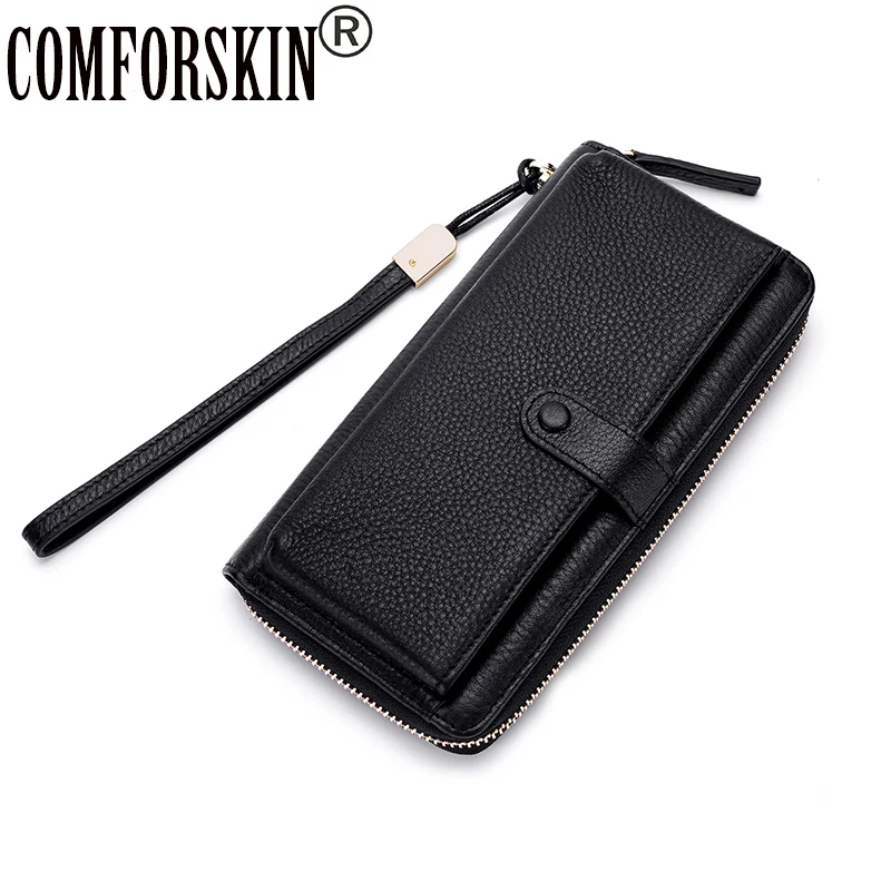 COMFORSKIN Premium 100% Genuine Leather Women Zipper Purse Long Litchi Pattern Ladies Wallet Multi-function Card Wallet Hot Sale
COMFORSKIN Premium 100% Genuine Leather Women Zipper Purse Long Litchi Pattern Ladies Wallet Multi-function Card Wallet Hot Sale