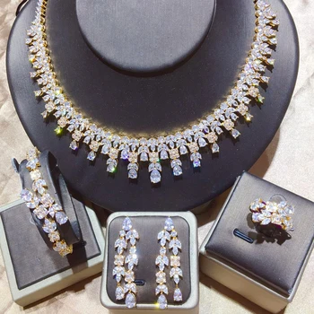 TIRIM Elegan Fine Jewelry Sets For Women Cubic Zirconia Bridal Necklace Set Dubai Wed Jewelri Wedding & Engagement бижутерия для 
TIRIM Elegan Fine Jewelry Sets For Women Cubic Zirconia Bridal Necklace Set Dubai Wed Jewelri Wedding & Engagement бижутерия для