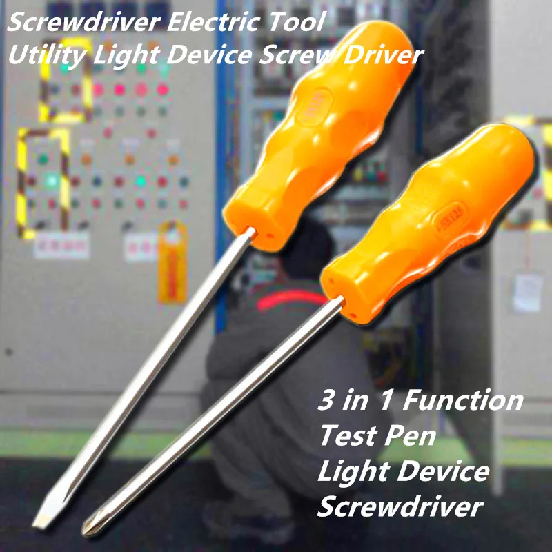 Test Pen Portable Flat Screwdriver Electric Tool Utility Light Device Screw Driver Hand Tools
Test Pen Portable Flat Screwdriver Electric Tool Utility Light Device Screw Driver Hand Tools