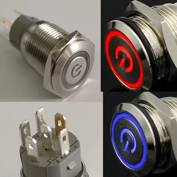 Common anode 5 pieces 16mm 3.3V 5V 12V Dual Color RED/BLUE RED/GREEN Ring LED Reset Momentary Anti-Vandal Electric Car Switch
Common anode 5 pieces 16mm 3.3V 5V 12V Dual Color RED/BLUE RED/GREEN Ring LED Reset Momentary Anti-Vandal Electric Car Switch