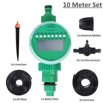 35Pcs/set 10M Hose Water Controller Timer LCD Display Adjustable Drippers DIY Micro Drip Misting Irrigation System Automatic
35Pcs/set 10M Hose Water Controller Timer LCD Display Adjustable Drippers DIY Micro Drip Misting Irrigation System Automatic