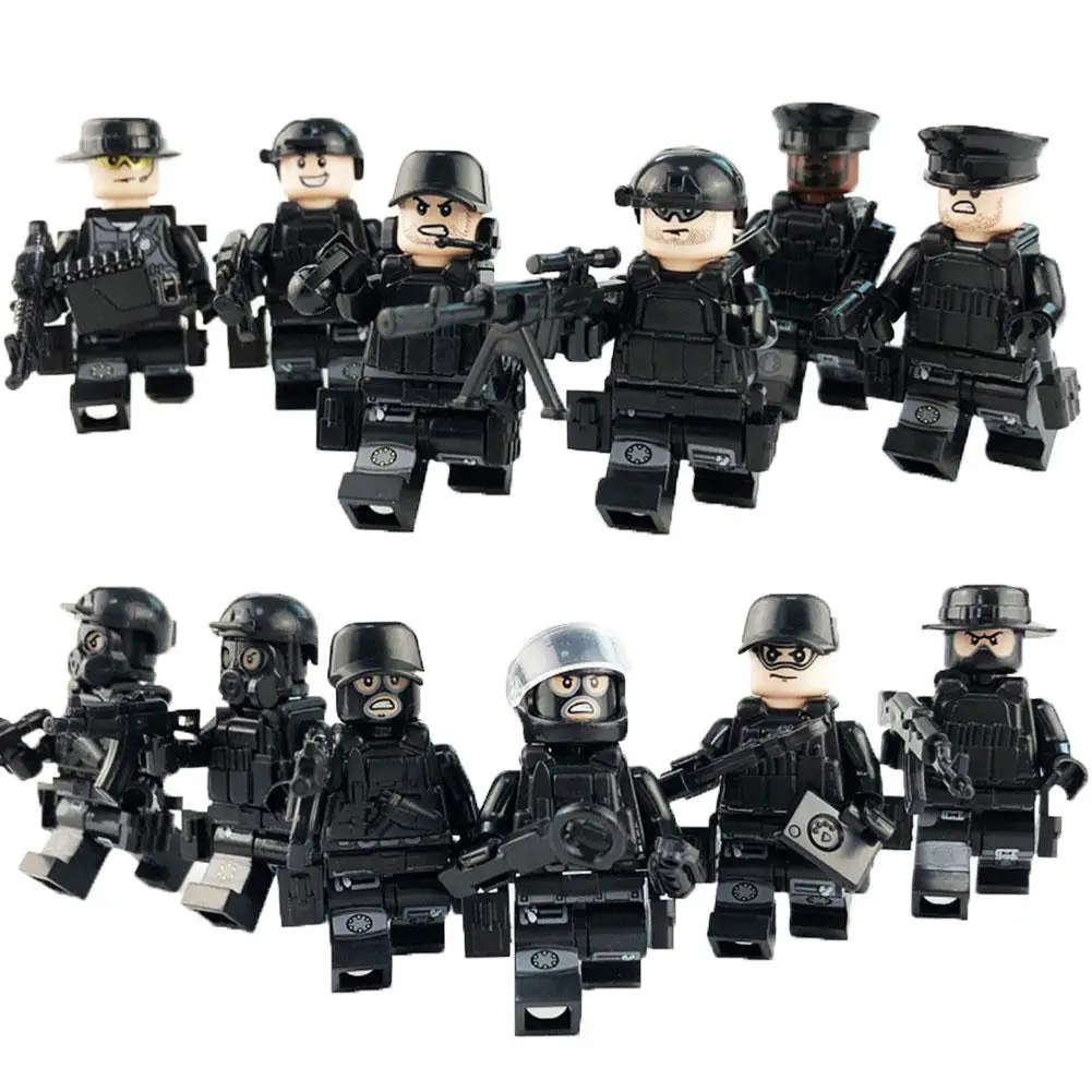 12Pcs/Set Special Forces Soldier with Weapons Building Blocks Boat Kids Toy Legoings Armed SWAT Building Blocks Kids Toys
12Pcs/Set Special Forces Soldier with Weapons Building Blocks Boat Kids Toy Legoings Armed SWAT Building Blocks Kids Toys