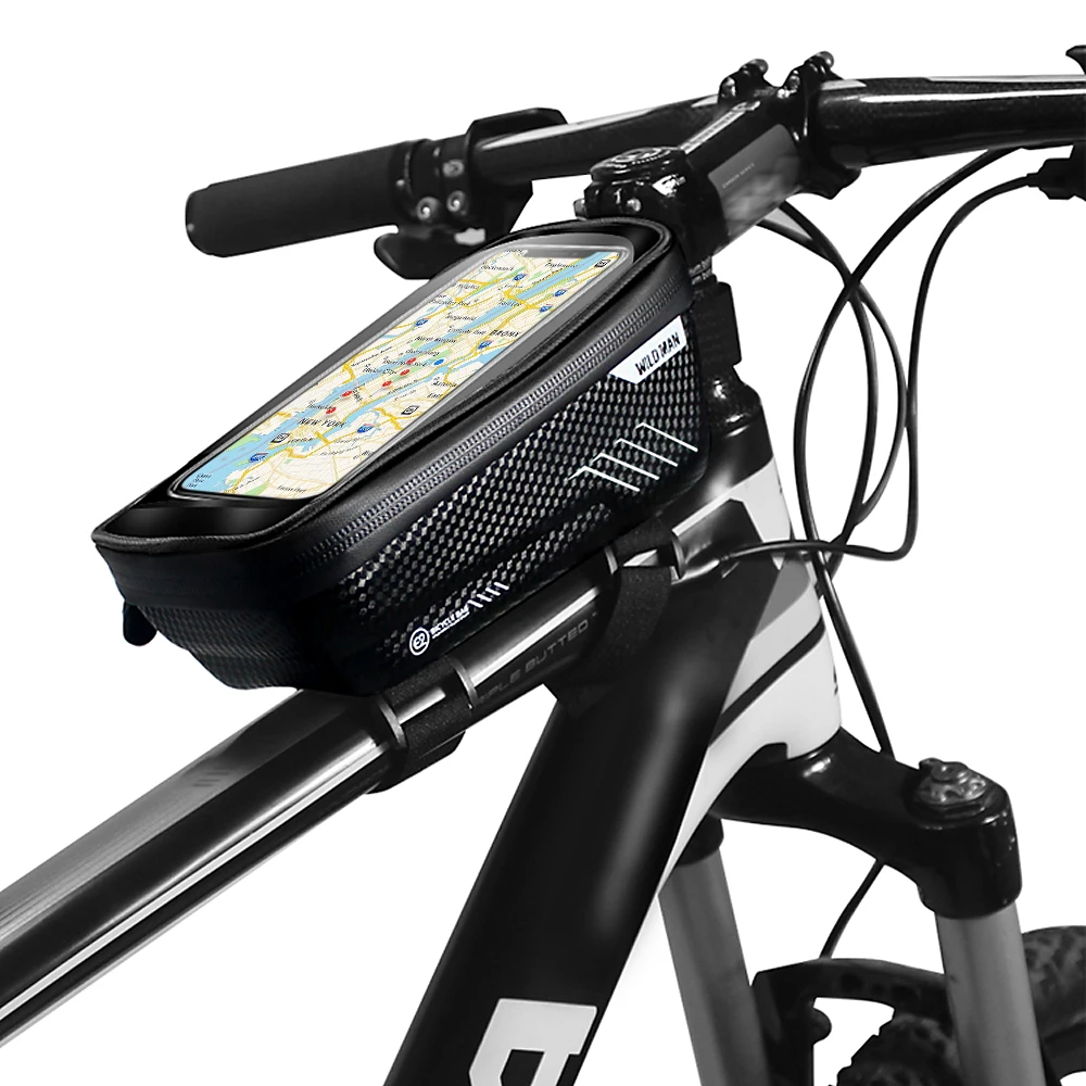 Bike Phone Bags with Touch Screen Holder Case Waterproof Bicycle Front Frame Tube Mount Storage Bag Cycling Pack | Спорт и