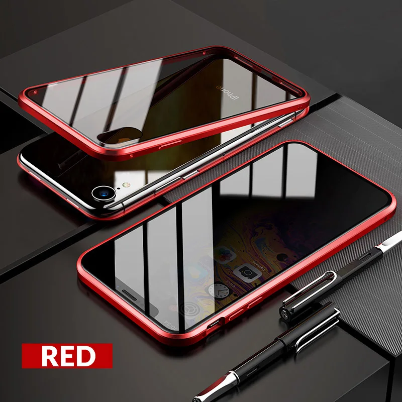12H Anti-Peeping Tempered Glass Magnetic Case for iPhone X XS XR XS Max 6 8 PlusPrivacy Metal Bumper Full Body Protection Cover 
12H Anti-Peeping Tempered Glass Magnetic Case for iPhone X XS XR XS Max 6 8 PlusPrivacy Metal Bumper Full Body Protection Cover