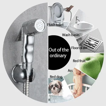 Bidet Shower Head Set Hand Held Bathroom Bidet Sprayer Silver Water Jet Toilet Faucet Spray For Bathroom Accessories
Bidet Shower Head Set Hand Held Bathroom Bidet Sprayer Silver Water Jet Toilet Faucet Spray For Bathroom Accessories