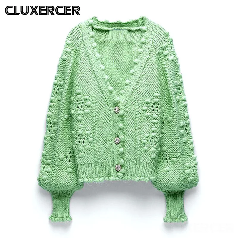 2020 Autumn Winter Women Sexy V-Neck Hollow Sweaters Chic Button Lantern Sleeve Solid Knitted Cardigan
2020 Autumn Winter Women Sexy V-Neck Hollow Sweaters Chic Button Lantern Sleeve Solid Knitted Cardigan