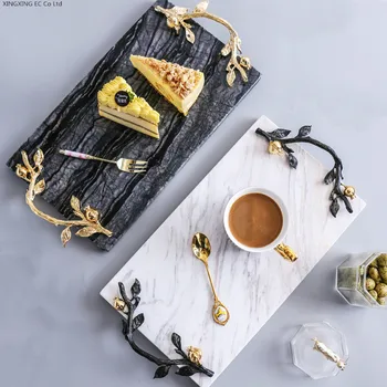 Nordic Natural Marble Tray Kitchen Tableware Household Rectangular Handle Dessert Plate Cosmetic Storage Decorative Ornaments
Nordic Natural Marble Tray Kitchen Tableware Household Rectangular Handle Dessert Plate Cosmetic Storage Decorative Ornaments