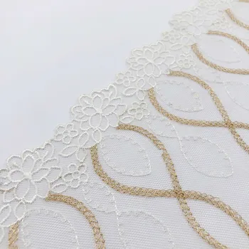 Gold and silver lace Trim garment accessories double-color fine line polyester high-grade flower curve dress accessories
Gold and silver lace Trim garment accessories double-color fine line polyester high-grade flower curve dress accessories