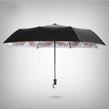 Ladies Ultralight Double-layer Vinyl Black Umbrella White Orchid Flower Umbrella Sun Protection Umbrella Three-fold Parasol
Ladies Ultralight Double-layer Vinyl Black Umbrella White Orchid Flower Umbrella Sun Protection Umbrella Three-fold Parasol
