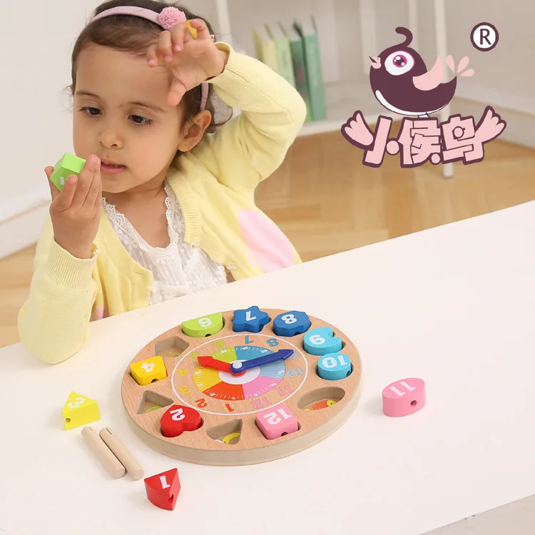 Small Migratory Birds Wooden Color with Numbers Cartoon Threading Clock Geometric Shapes Matching Baby Educational Toy
Small Migratory Birds Wooden Color with Numbers Cartoon Threading Clock Geometric Shapes Matching Baby Educational Toy
