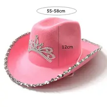 2021 Pink Cowboy Cowgirl Hat Western Tiara Cowgirl Hat For Women Girl Tiara Cowgirl Hat Cowboy Cap Holiday Costume Party Hat
2021 Pink Cowboy Cowgirl Hat Western Tiara Cowgirl Hat For Women Girl Tiara Cowgirl Hat Cowboy Cap Holiday Costume Party Hat