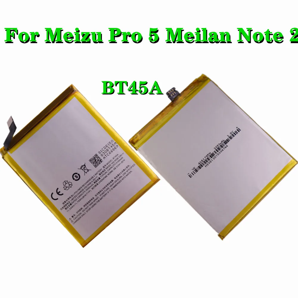 BT45A Батарея для Meizu Pro 5 Meilan Note 2 M571H M571M M571C мобильный телефон 3100 мАч высокой Ёмкость