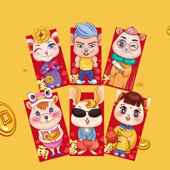 6pcs/set Red Envelope Housewarming Rat Pattern Gift Bag Traditional Birthday Hong Bao Chinese New Year Lucky Money Pocket 2020
6pcs/set Red Envelope Housewarming Rat Pattern Gift Bag Traditional Birthday Hong Bao Chinese New Year Lucky Money Pocket 2020