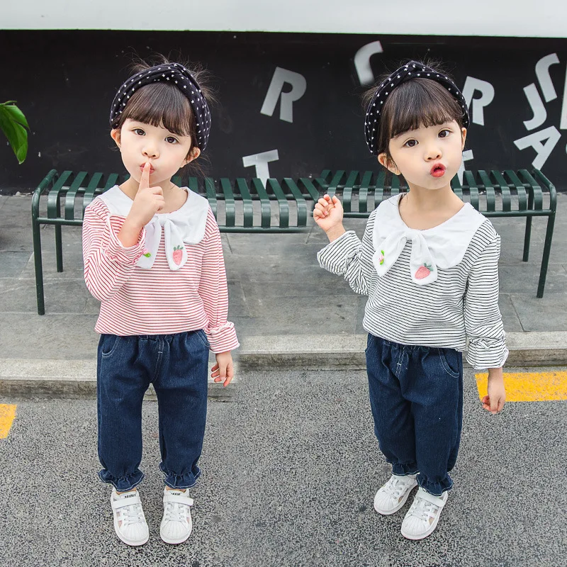 Spring Autumn Kids Clothes for 1 2 3 4 Year Girls Long Sleeve Striped Shirts Pants Children Clothing Set Toddler Girls Suits
Spring Autumn Kids Clothes for 1 2 3 4 Year Girls Long Sleeve Striped Shirts Pants Children Clothing Set Toddler Girls Suits