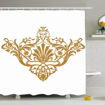 Shower Curtain Set with Hooks Acanthus Vintage Baroque Corner Retro Nature Abstract Pattern Black Border Calligraphic Carving
Shower Curtain Set with Hooks Acanthus Vintage Baroque Corner Retro Nature Abstract Pattern Black Border Calligraphic Carving