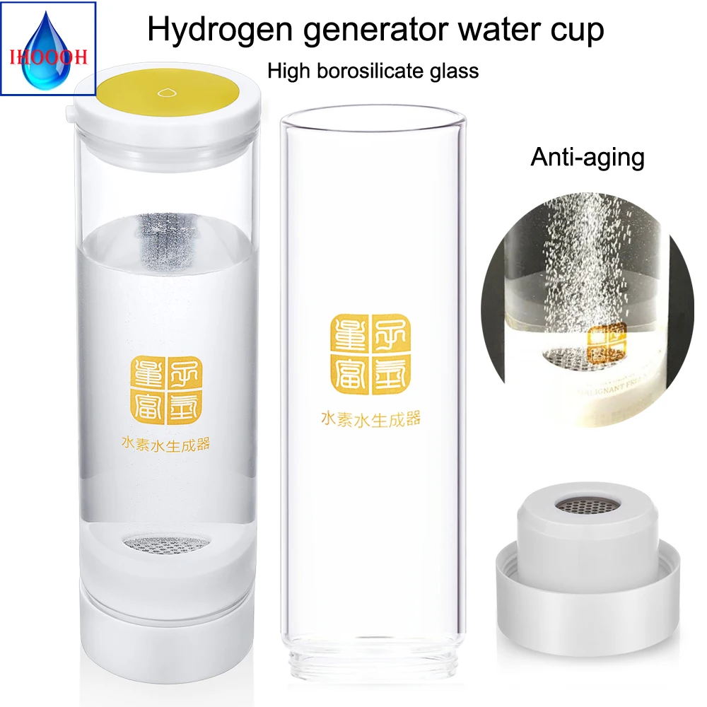 H2 O2 Seperate Rechargeable High Pure Hydrogen Rich Generator Water Bottle Alkaline Maker SPE/PEM Electrolysis Ionizer Glass Cup
H2 O2 Seperate Rechargeable High Pure Hydrogen Rich Generator Water Bottle Alkaline Maker SPE/PEM Electrolysis Ionizer Glass Cup