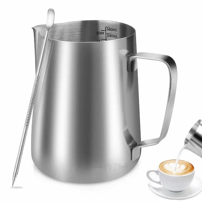 600ml/350ml/1000ml Stainless Steel Milk/Coffee/Cappuccino/Latte Art Frothing Pitcher Barista Milk Jug Cup & Decorating Art Pen
600ml/350ml/1000ml Stainless Steel Milk/Coffee/Cappuccino/Latte Art Frothing Pitcher Barista Milk Jug Cup & Decorating Art Pen