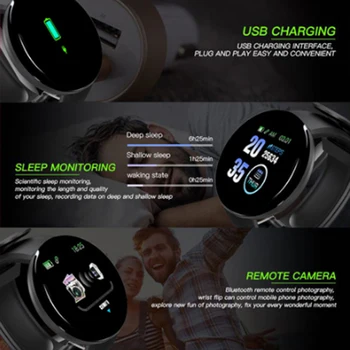 Smart Healthy Watch Sport Heart Rate Recording Multifunctional Alarm Reminder Sleep Quality Measure JHP-Best
Smart Healthy Watch Sport Heart Rate Recording Multifunctional Alarm Reminder Sleep Quality Measure JHP-Best