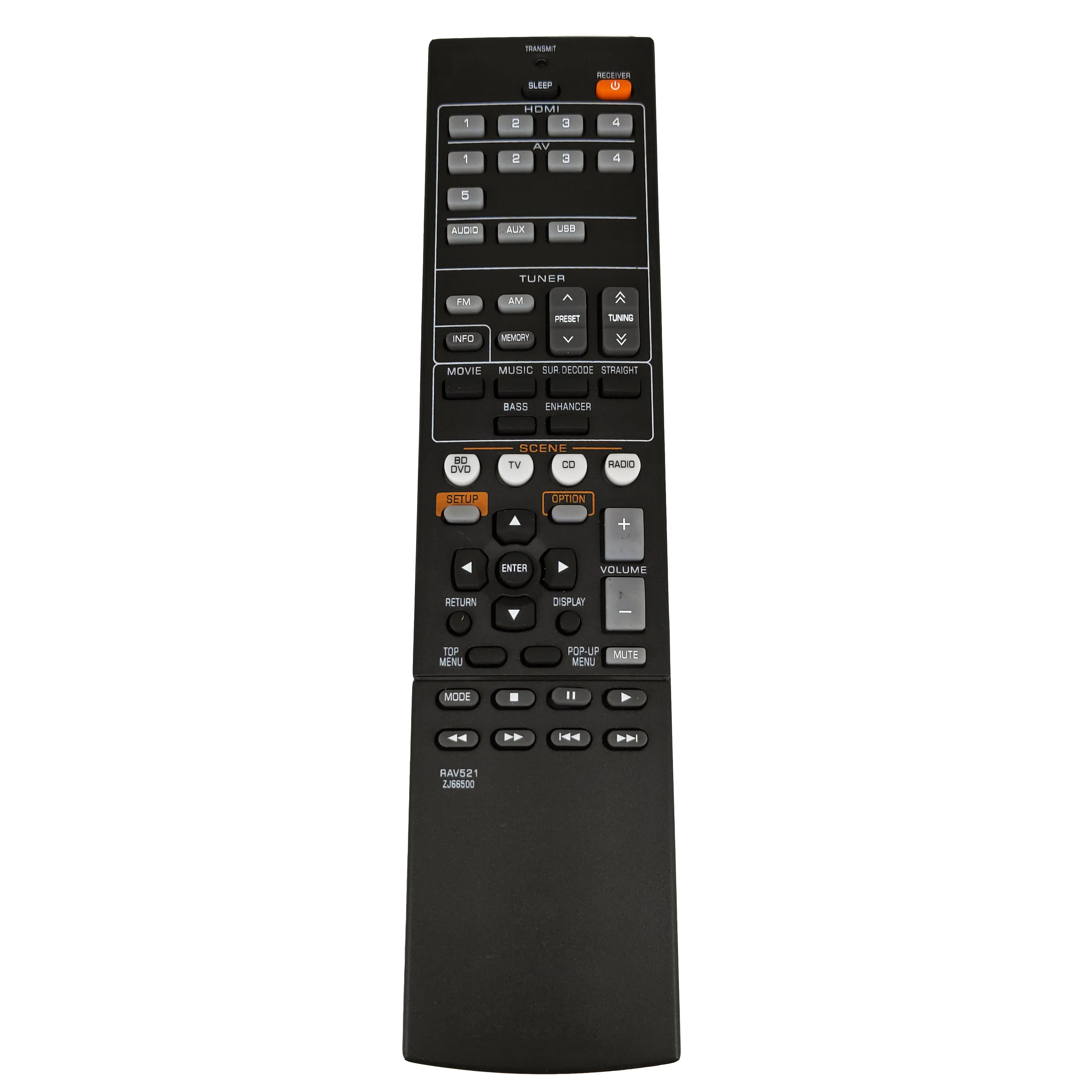 NEW Replacement for YAMAHA RAV521 ZJ66500 Audio/Video Receiver Remote Control For RX-V377 YHT-4910U Fernbedienung
NEW Replacement for YAMAHA RAV521 ZJ66500 Audio/Video Receiver Remote Control For RX-V377 YHT-4910U Fernbedienung