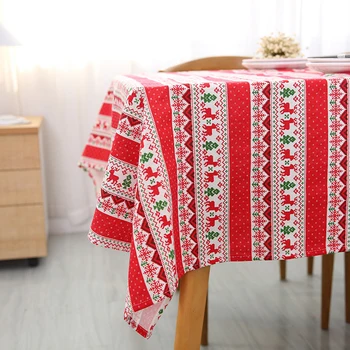 Striped Christmas Deer Tablecloth Cotton And Linen Dustproof Table Cover Decoration
Striped Christmas Deer Tablecloth Cotton And Linen Dustproof Table Cover Decoration