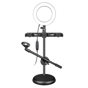 Selfie Ring Light LED Ring Light with Tripod Stand & 3XCell Phone Holder for Live Stream/YouTube Video/Photography
Selfie Ring Light LED Ring Light with Tripod Stand & 3XCell Phone Holder for Live Stream/YouTube Video/Photography